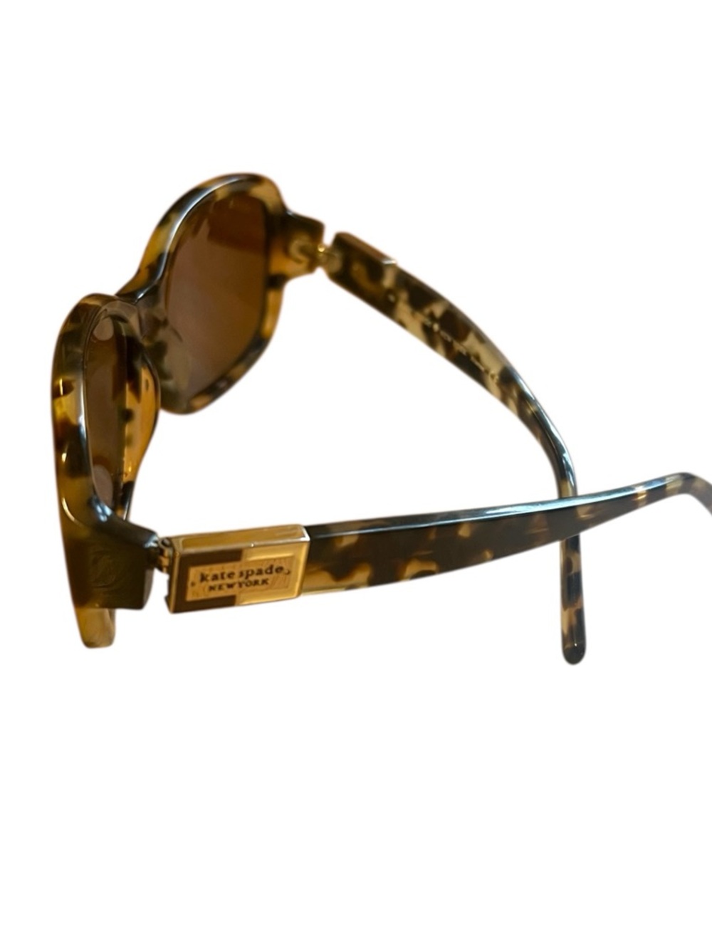 Kate Spade Annika Tortoise Shell Sunglasses with Large Logo - Picture 2 of 4